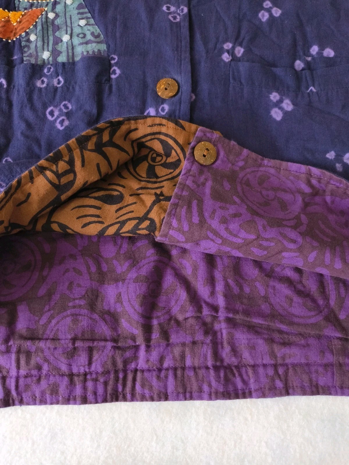 Women's XL? Jacket Reversible Patchwork Embroider… - image 11