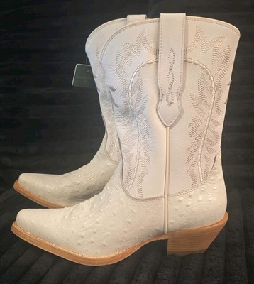 Buck & Brana Bianca Women's 9 White Leather Boots