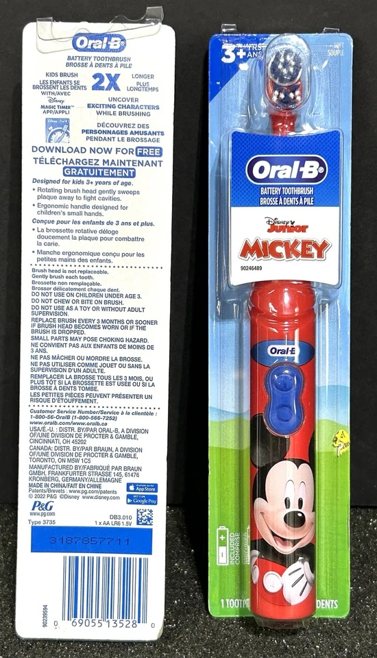 2-Pack Oral-B Kids Electric Toothbrush Disney's Mickey Mouse - Image 2 of 2