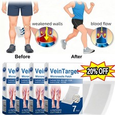 20Pcs Vein Target Microneedle Patch Advanced Legs Varicose Veins Treatment