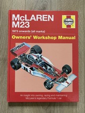 Haynes McLaren M23 1973 Onwards 1970s F1 Car  Owners Workshop Manual