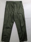 Vintage 70s US Military Utility Trousers Sateen OG107 32x30 Buttonfly Vietnam