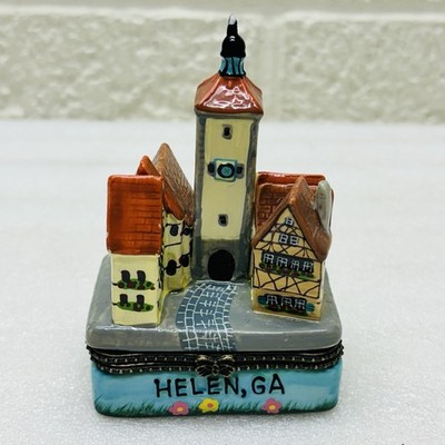Helen Georgia Ceramic Porcelain Trinket Box D.N. & E.I. Bavarian Downtown  READ 