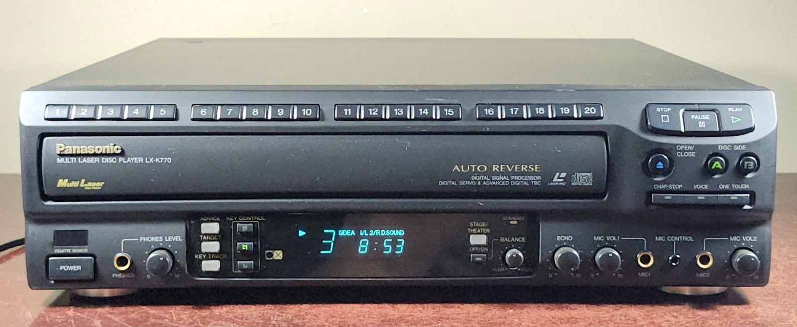 PANASONIC LX-K770 LASERDISC PLAYER LASER DISC LD KARAOKE *NEW BELT, TESTED WORKS