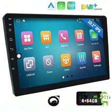 4GB 64GB QLED 10.1" 2DIN Car Stereo Radio Carplay Android 11 8core GPS WIFI SALE