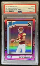 2024 Panini Donruss Jayden Daniels Optic Rated Rookie Preview Pink #389 PSA 10
