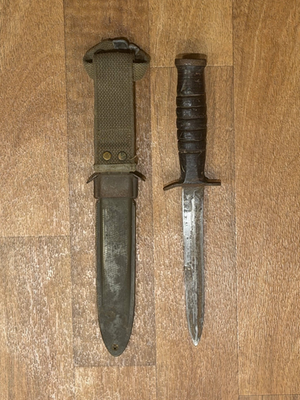 WW2 US M3 Fighting Knife Blade With M8 Scabbard | eBay
