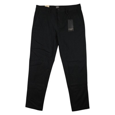 Scotch & Soda Chino Pants Mens 31/32x28 Black Regular Tapered Fit Stretch $118