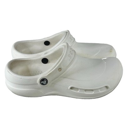 CROCS Bistro Work Clogs Mens 6 Women s 8 White Slip-Resistant Shoes