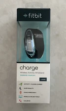 FitBit Charge Wireless Activity Tracker FB404BLK Large Black Sealed