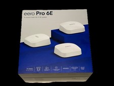 Eero Pro 6E WiFi 6E Mesh Router System 3-Pack   Tri-Band, Original Box