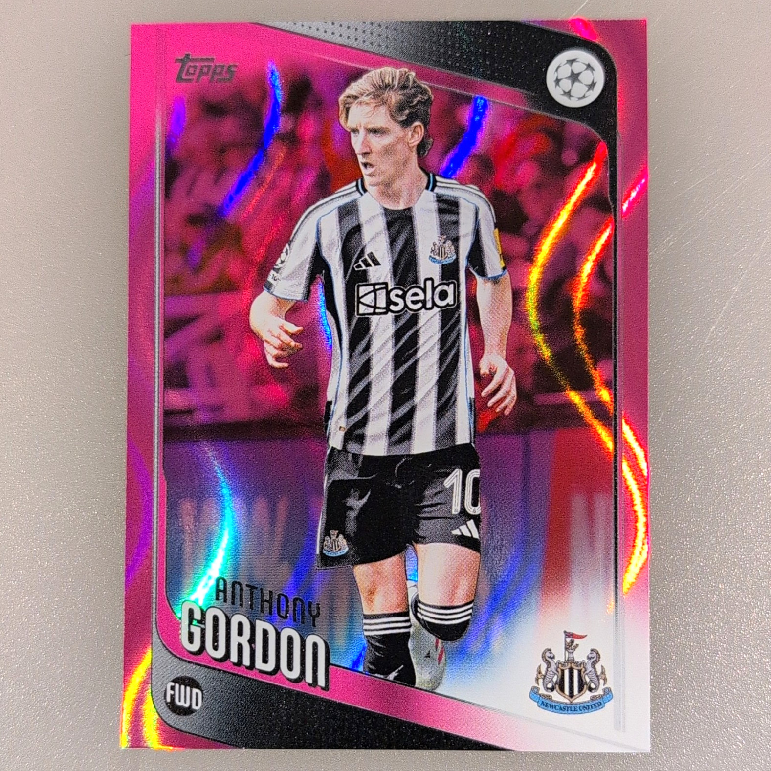Topps 2025-26 UEFA Club Competitions Anthony Gordon Newcastle #159 Pink