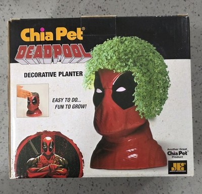 Deadpool Chia Pet Marvel Decorative Pottery PLANTER021363004054 Brand New