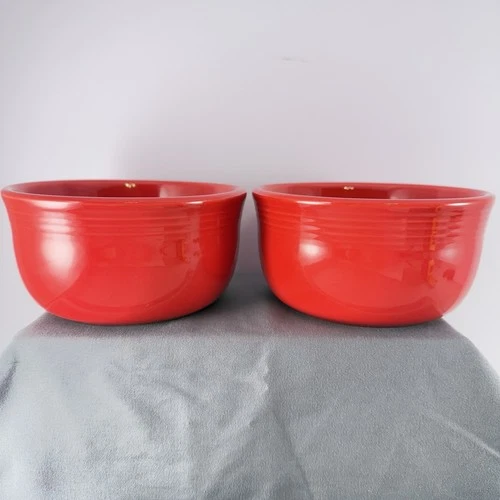 Fiesta Ware HLC Gusto 28 oz. 5-7/8” Bowls RED Chili Soup Cereal SET of 2
