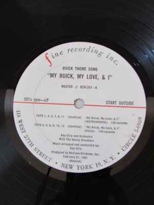 LP Buick Theme Song ''My Buick, My Love, & I'' By Ray Ellis & Orchestra