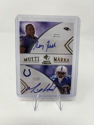 2008 SP Rookie Threads Multi-Marks Dual Ray Rice, Mike Hart #MMD-34 /299 Auto