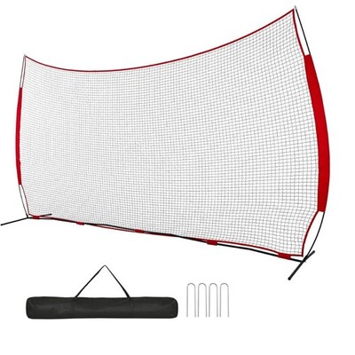 16x10FT Sports Barrier Net, Barricade Backstop Net with Upgrade Steel Frame, ...