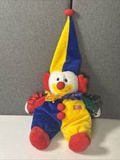 VTG Applause Les Petits Marcel Circus Clown 12" Plush Primary Colors Stuffed Toy