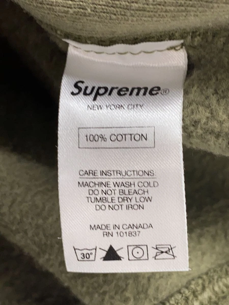 Felpa Supreme con cappuccio S cotone kaki usata