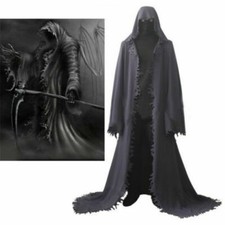 Grim Reaper Cosplay Costume Cloak Full Set Mask Halloween Custom Made Unisex New