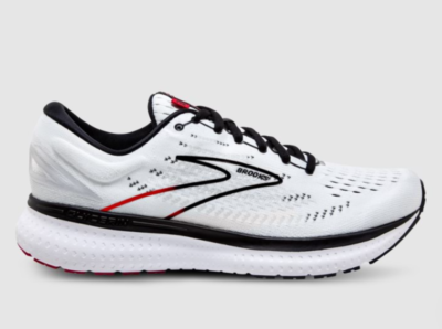 Brooks Glycerin 19 Running Shoes Mens 10.5 White Black Red Sneakers 1103561D151 Brooks Glycerin 19 White Black Running Shoes Sneakers Size  main image 4