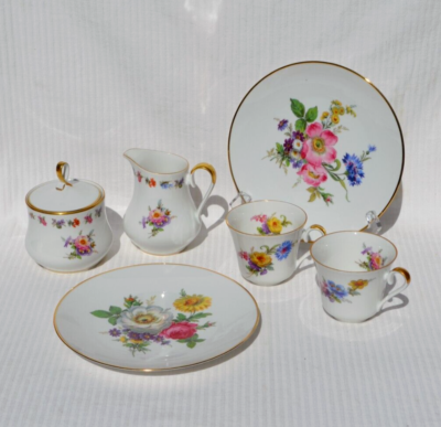 Alka Kunst Bavaria Porcelain Kaiser 1870 Set Creamer Sugar Cups