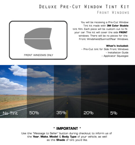3M COLOR STABLE PreCut Window Tint Film for Toyota Tundra 2007-2021 4 Dr CrewMax - Picture 3 of 4