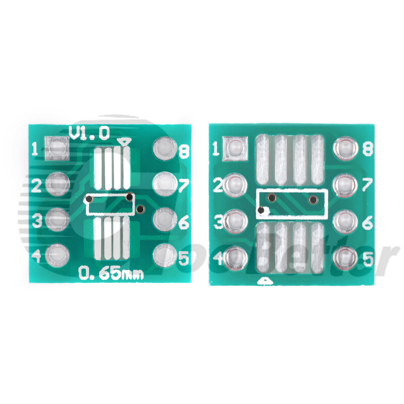 SMD breakout adapter for SOP8 / SSOP8 / TSSOP8, 8 pin, 0.65mm / 1.27mm - buy at SMD breakout adapter for SOP8 / SSOP8 / TSSOP8, 8 pin, 0.65mm / 1.27mm - buy at