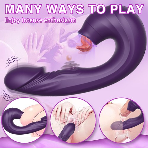 Flattern Dildo Vibrator Rabbit Klitoris G-Punkt Massage Sexspielzeug für Frauen - Bild 3 von 12