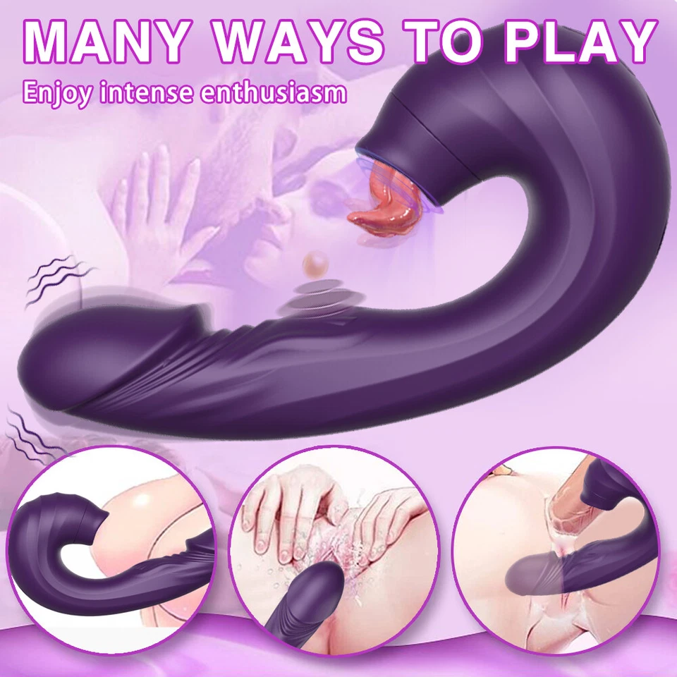 Flattern Dildo Vibrator Rabbit Klitoris G-Punkt Massage Sexspielzeug für Frauen - Bild 3 von 4