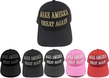 Make America Great Again Deluxe Embroidery Trucker Hat, MAGA Mesh Snapback Cap