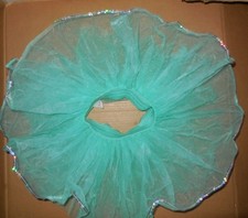 NWOT Sequin Edge Classical cut tutu seafoam green hologram sequin edge small chi