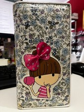 Portafoglio Rettangolare 19cm x 10cm Ragazza con Fiocco Porta Carte Credito