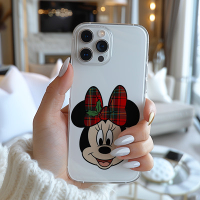 Disney Mickey und Freunde Minnie Mouse Weihnachten Schleife Minnie Handyhülle AB386
