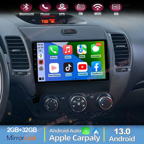 Android 13.0 Car Radio Stereo GPS Navi Apple Carplay FM For 2013-2018 Kia Forte - Zdjęcie 1 z 13