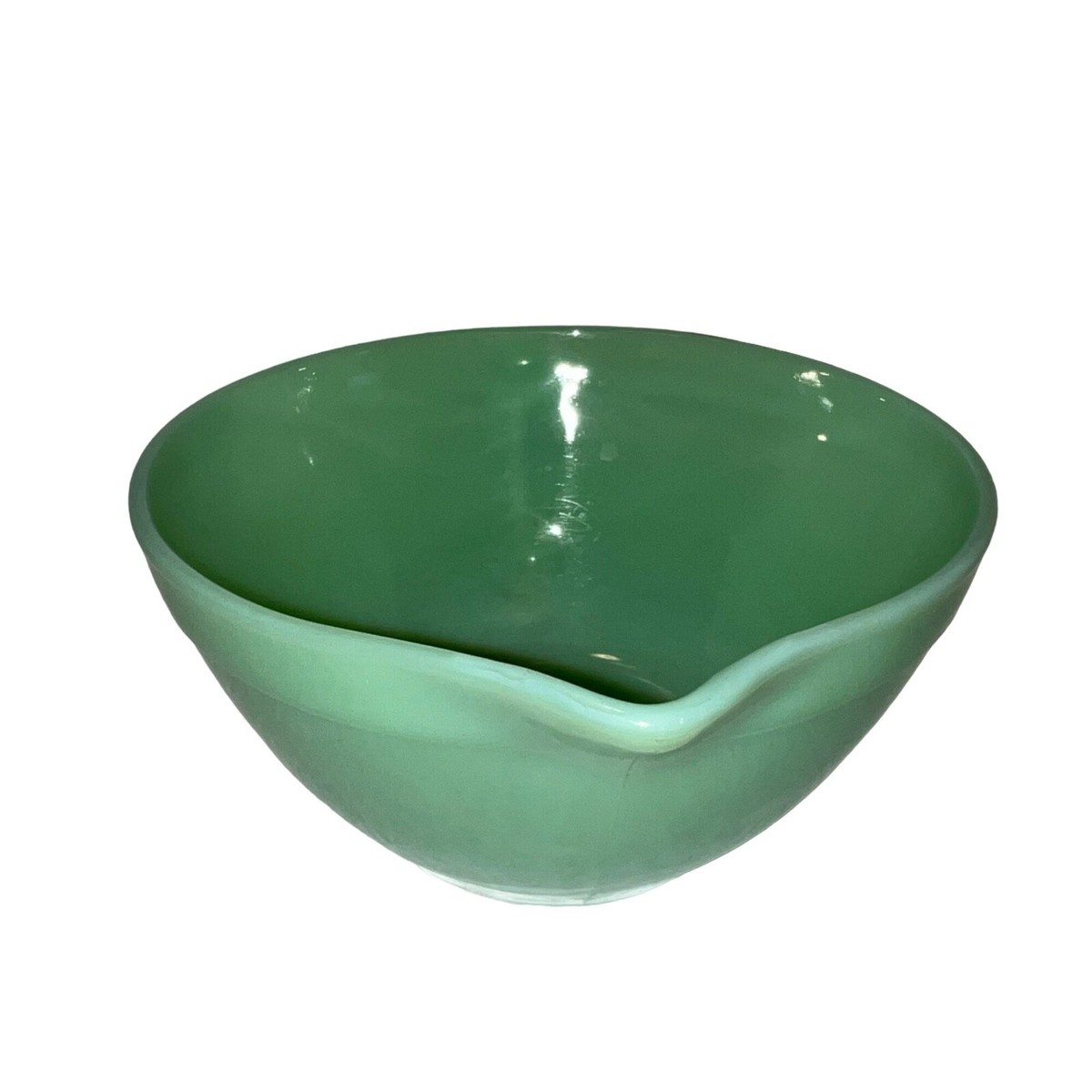 Vintage Fire King Jadeite Oven Ware Mixing Bowl w/Handle and Pour