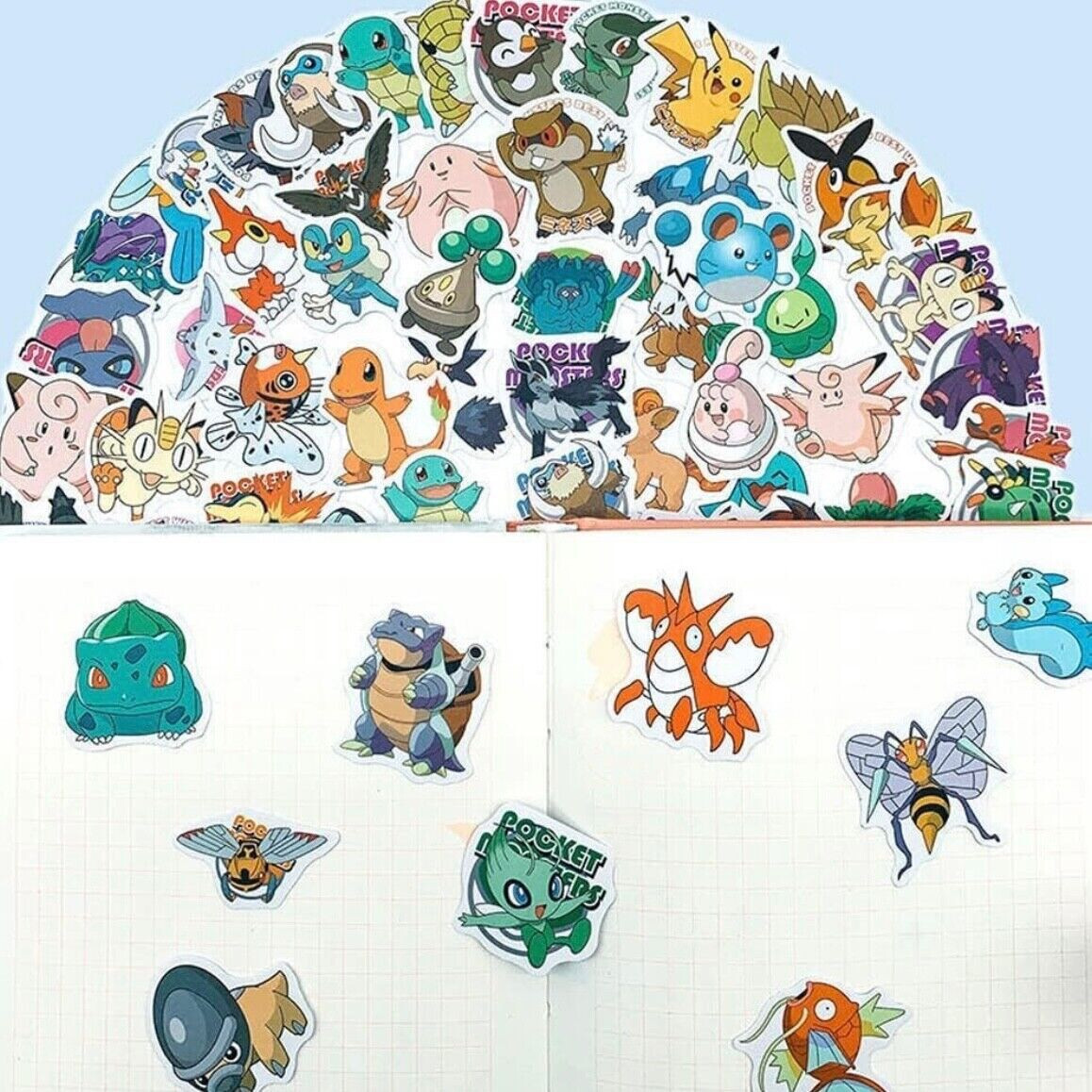50 Pcs Pokemon Random Sticker Lot - Fun Mix Chips The Official Pokémon ...