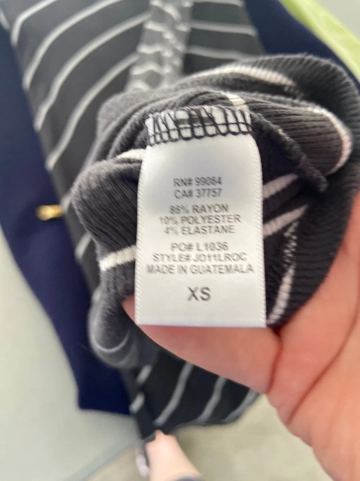 Vestido Camiseta Billabong Mujer XS Rayas Gris Primavera Verano Foto 4 de 4