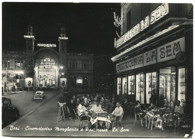 BARI, CINEMATHEATRO MARGHERITA E PASTICCERIA LA SEM, 1952