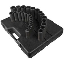 Sunex Tool 2827 12 Dr. 12 Pt. 26 Pc. Metric Deep Impact Socket Set Sunex Tool 2827 12 Dr. 12 Pt. 26 Pc. Metric Deep Impact Socket Set