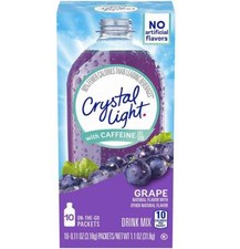 Crystal Light Drink Mix Grape With Caffeine - 10 Ct - Pack of 12