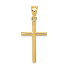 Real 14kt Yellow Gold Cross Pendant