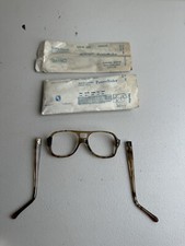 Vintage 70sUnisex Univis USA Eyeglasses Frames Glasses Brown Power Rider New