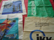 Einkaufen Beutel Taschen Baumwolle mit Werbeaufdruck bunt 20 St&uuml;ck zur Auswahl