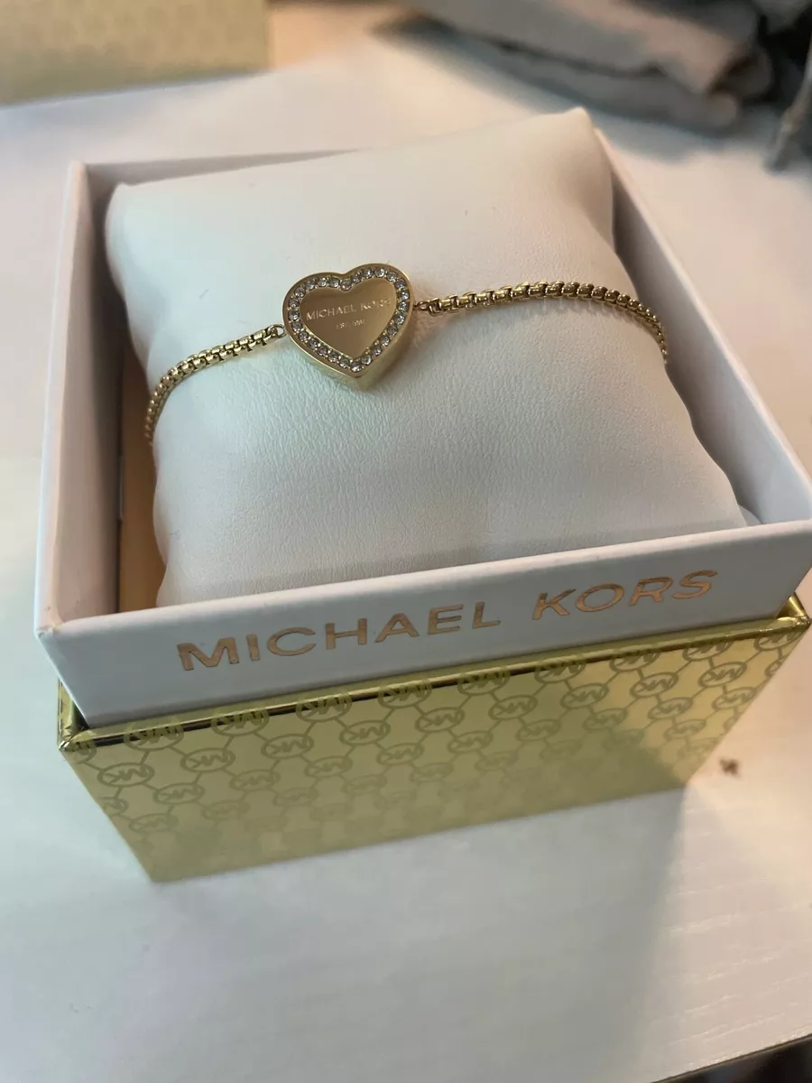 tiger Institut Saucer NEW MICHAEL KORS MKJX5389710 HERITAGE GOLD CRYSTAL HEART BRACELET | eBay