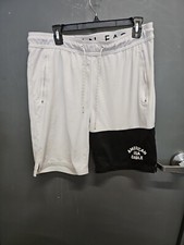 Mens American Eagle Black And White Drawstring Shorts Sz M
