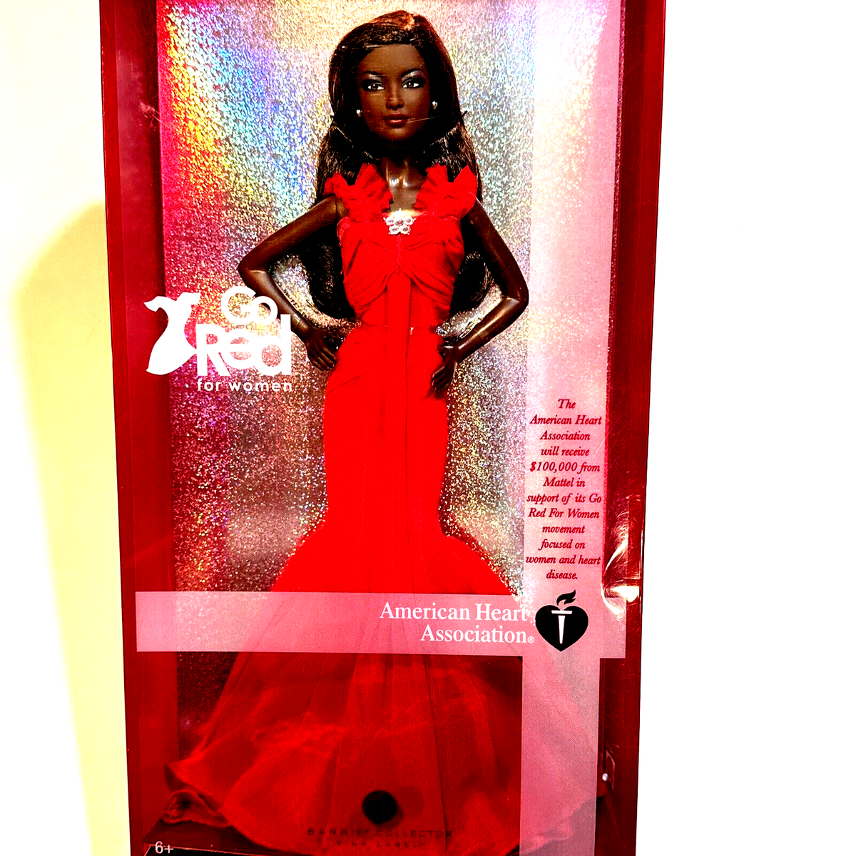 Barbie AA Mattel 2007 Pink Label ~ goddess Face ~ Go Red For