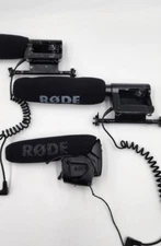 Lot of 3 | RODE MICROPHONES VIDEOMIC | 1 Pro  2 Standard *Missing Battery Cover