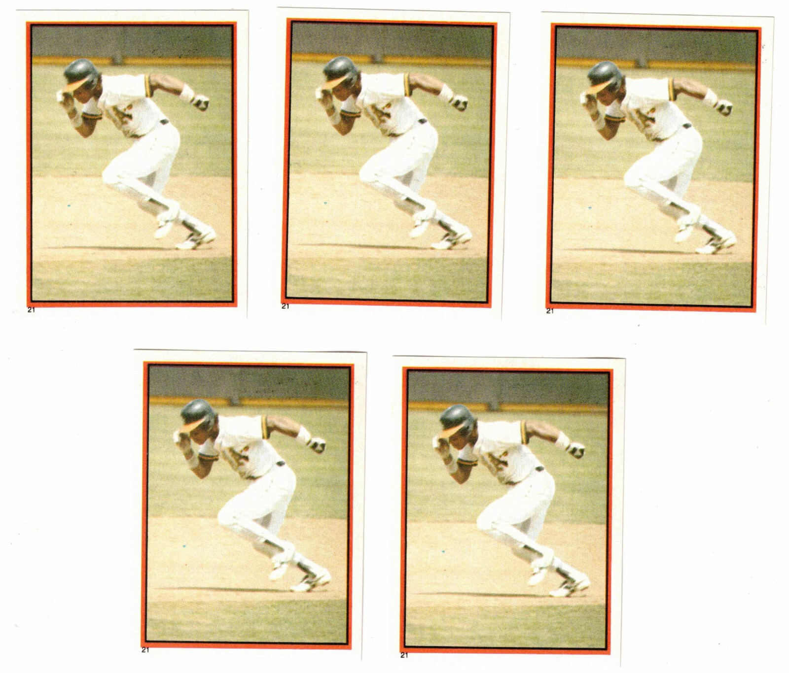 1983 Topps Stickers Baseball #21 RICKEY HENDERSON OAKLAND A'S HOF LOT ...