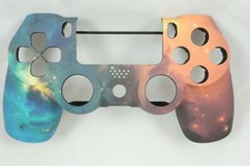 Starry Sky Red Soft Touch Front Face Shell For PS4 Controller - For current gen